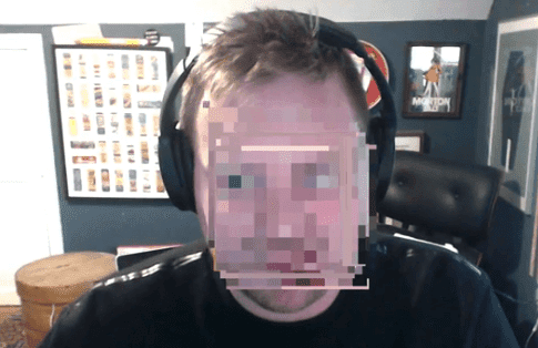 pixelated face