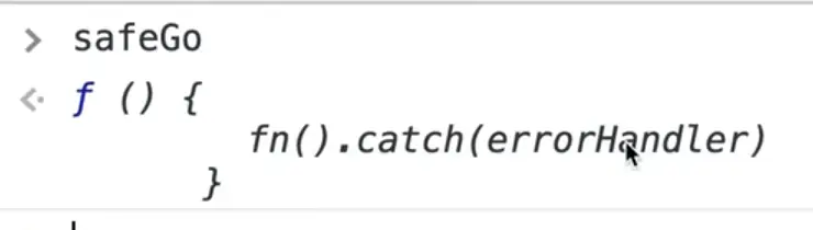 makeSafe function in console