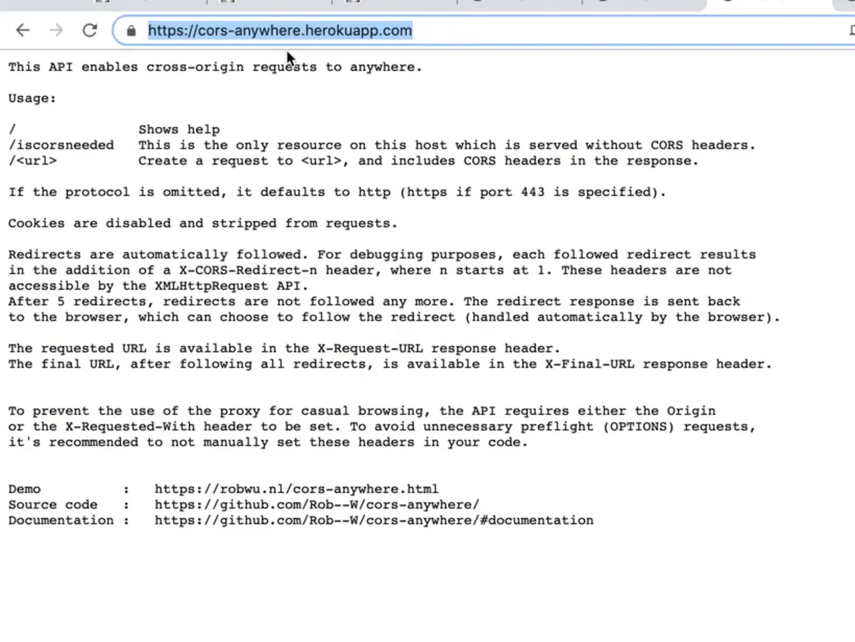 website cors-anywhere.herokuapp.com
