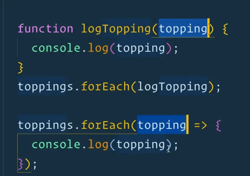 different ways to write forEach loop
