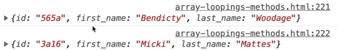 findByProp method to find the student from students array using one of their properties like id and first_name