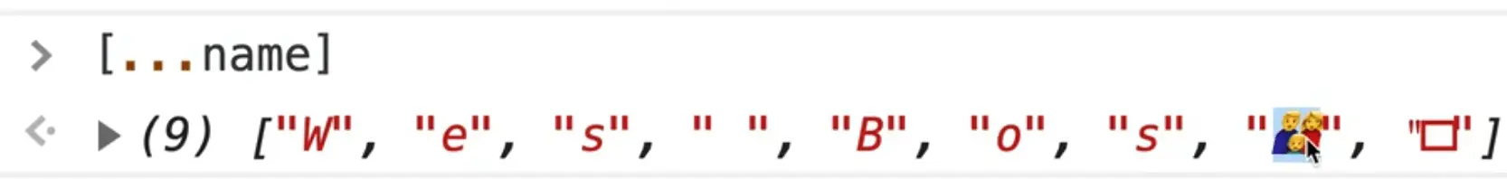 splitting the name using spread operator