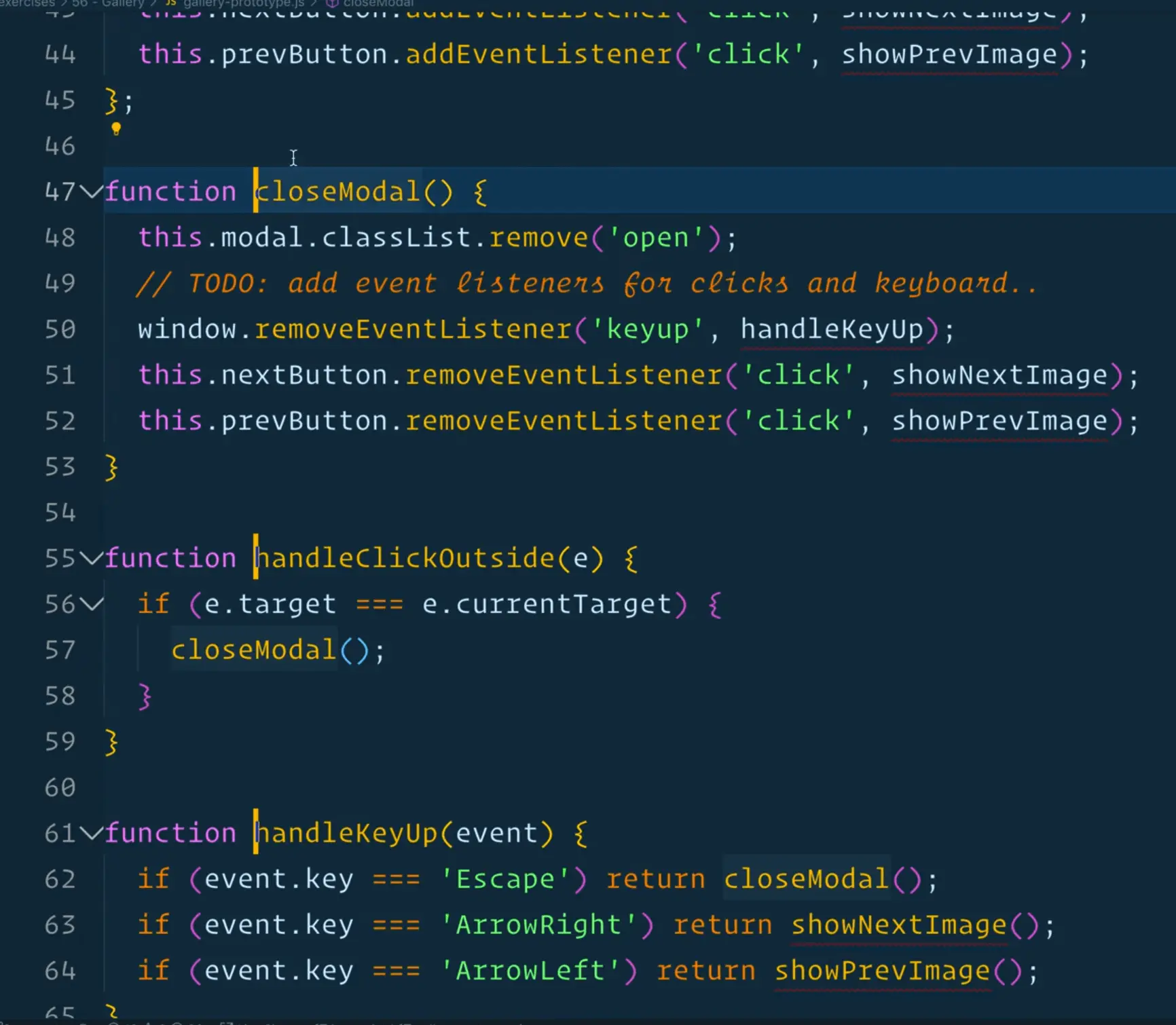 selecting and putting cursor in front of multiple functions using shortcuts