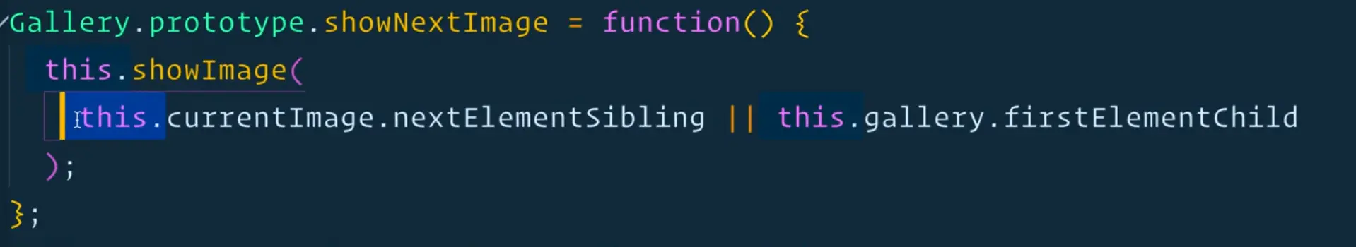 adding this keyword to access objects own property