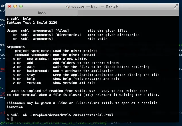 Sublime Text 2 Command Line Utility Sublime Text 2 Command Line Utility