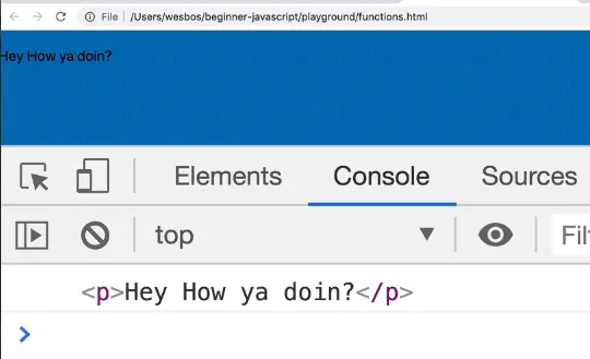 selecting an element using querySelector