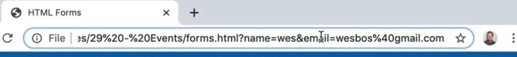 website url shows uame and email