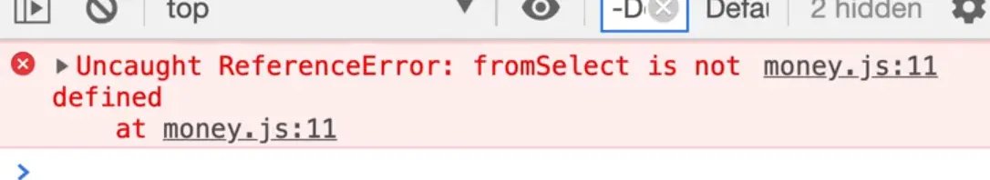uncaught reference error - fromSelect is not defined