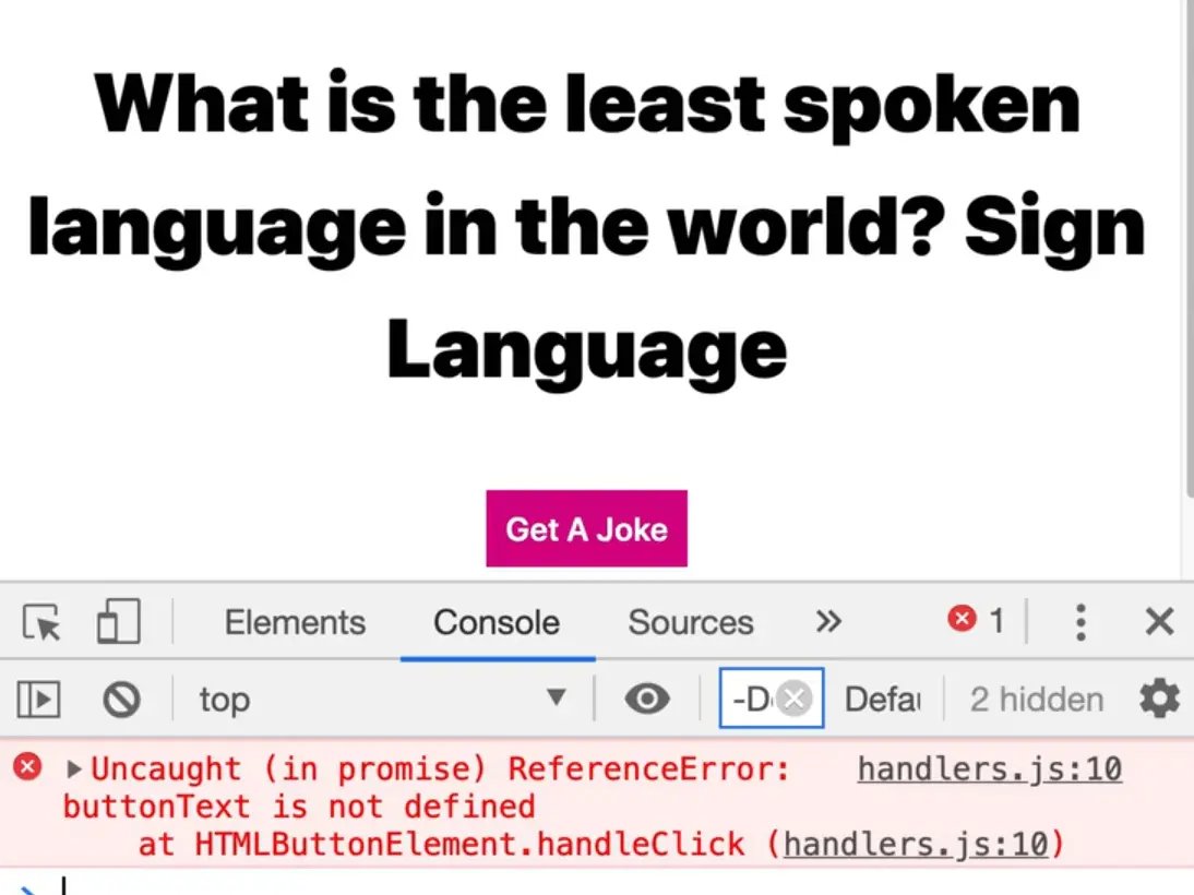 uncaught reference error - buttonText is not defined