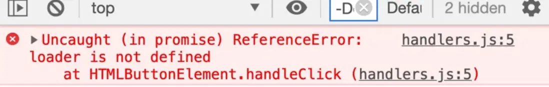 uncaught reference error - loader is not defined