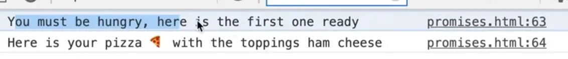 promise.race() output in console
