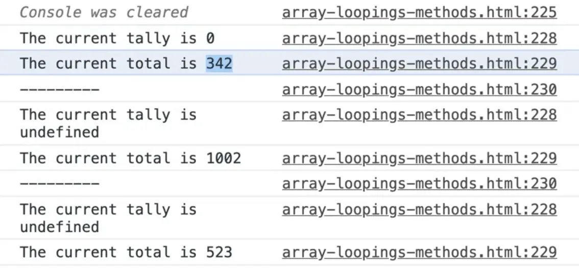 passing a second argument to reduce method to specify our start counter