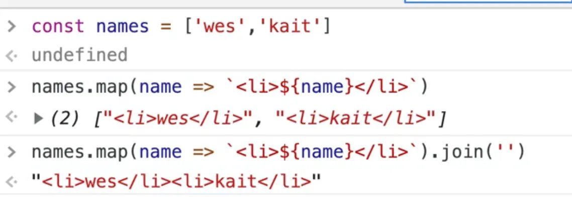 calling map method on the names array