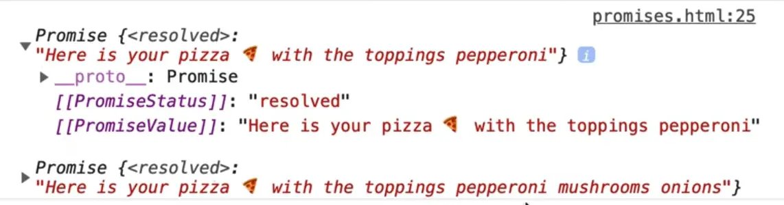 two resolved promises in console wrapping the data in console