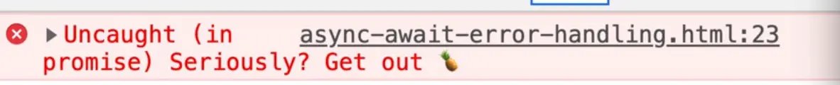 error - uncaught in promise in console