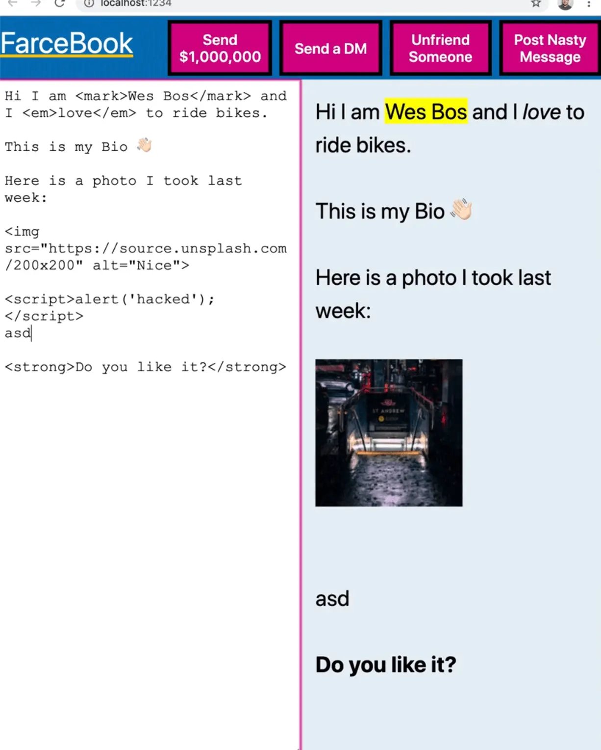 anytime user able to run javascript in your page then you are in trouble