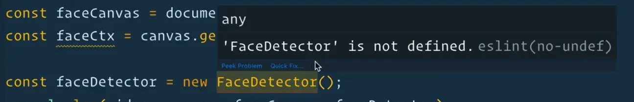 FaceDetector is not defined error