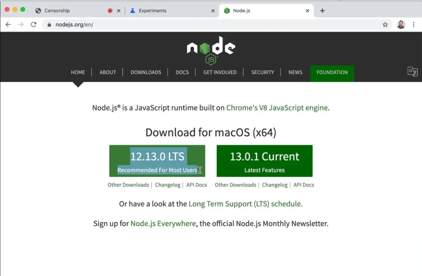 node js and npm installation