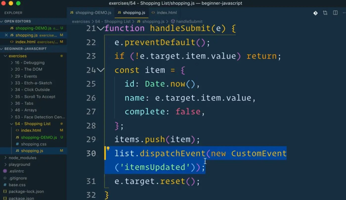learn about emitting custom events
