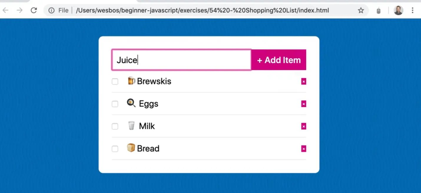 building shopping list