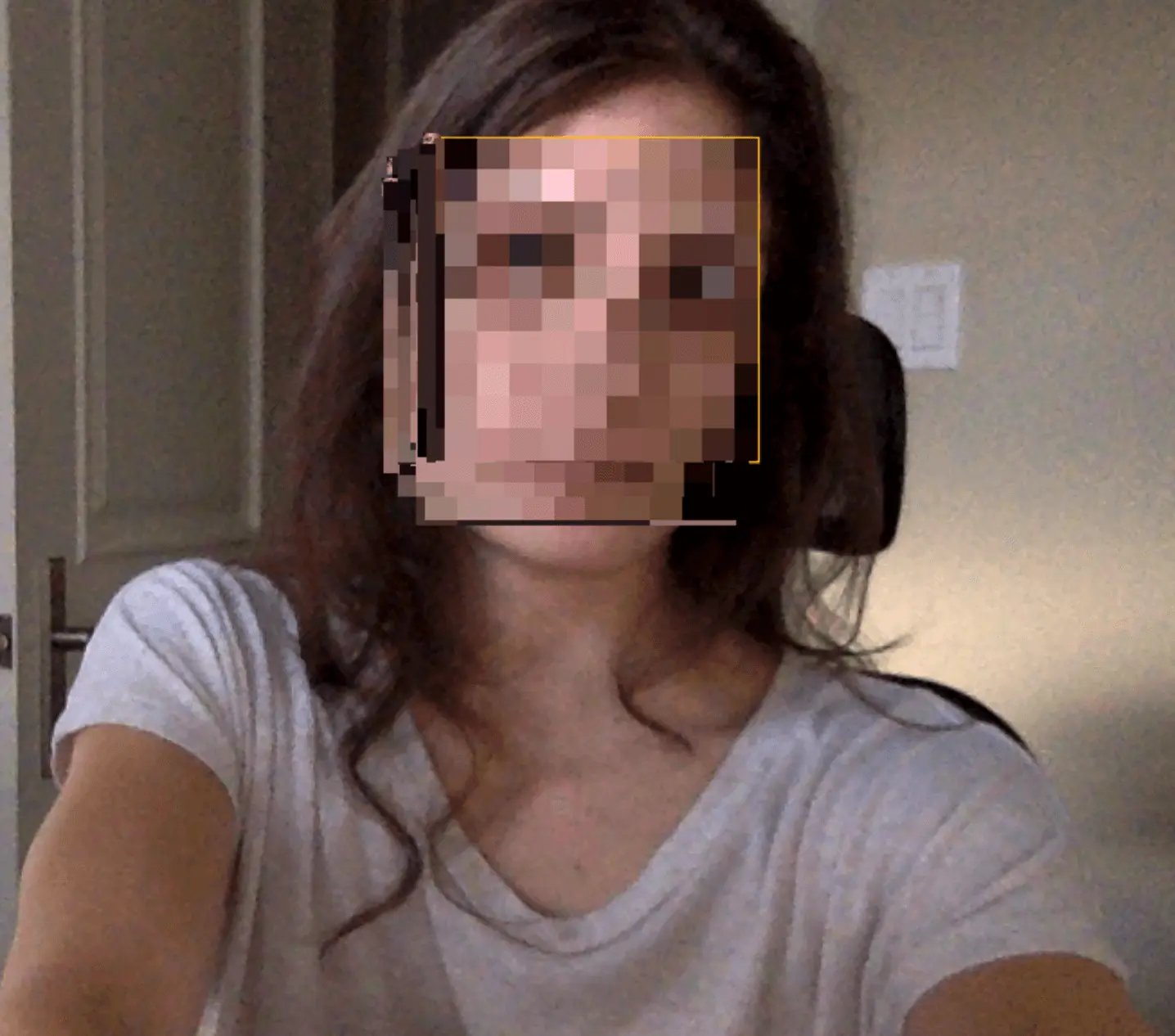 pixelated face