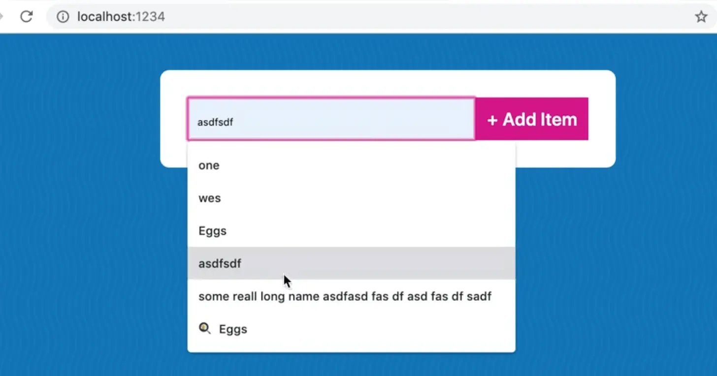 search values on typing in input box