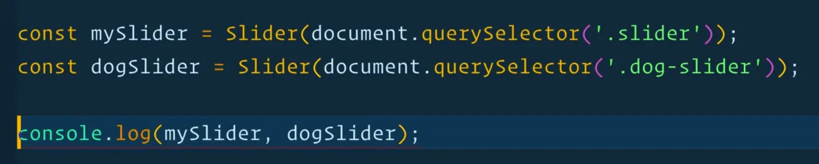 selecting the elements using querySelector