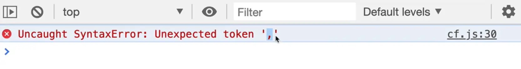 leaving the second argument empty results in breaking the code