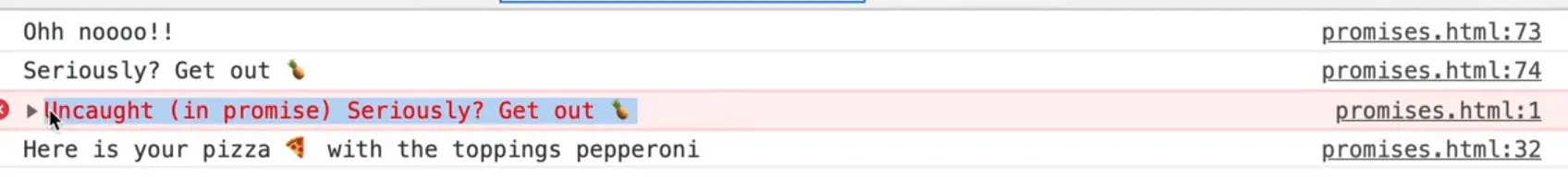Promise.all() produces error in console if one of the promise is rejected