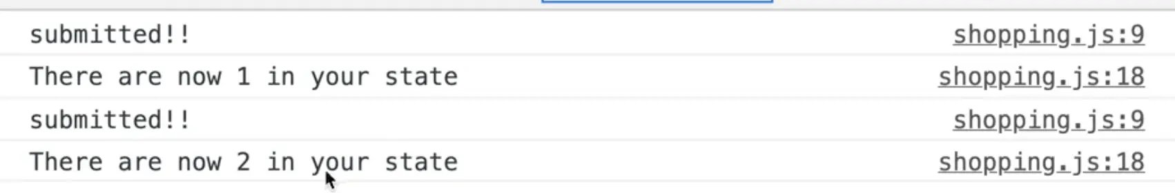count logs increasing by adding more items