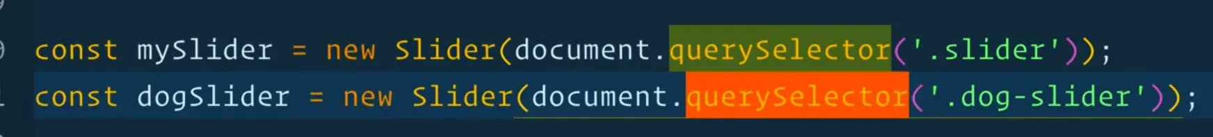 initializing the slider instances