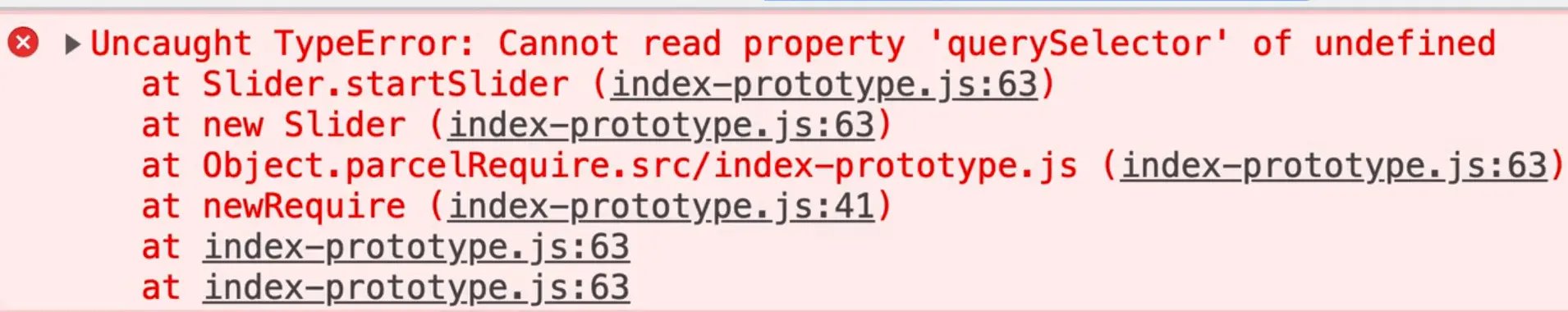 uncaught type error: cannot read property 'querySelector' of undefined