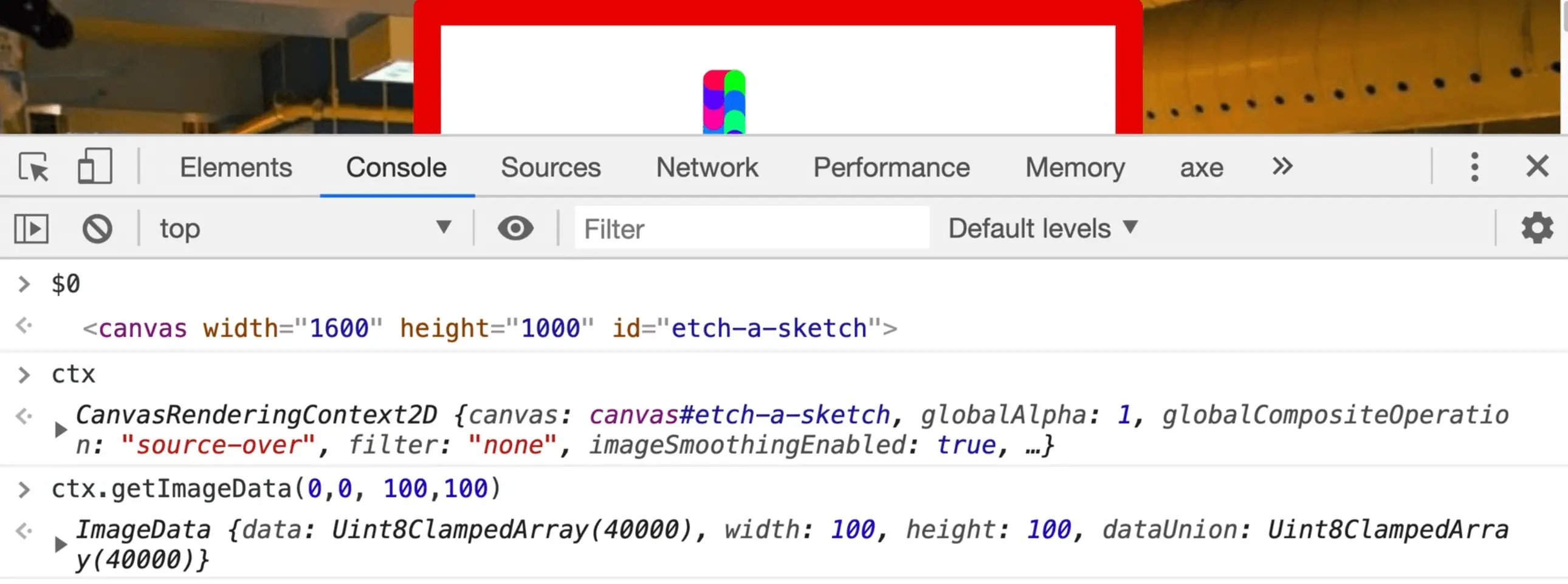 html5 canvas with getImageData function