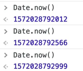 shorthand way to get the timestamp using Date.now()