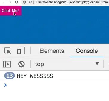 using object method as click handler in console
