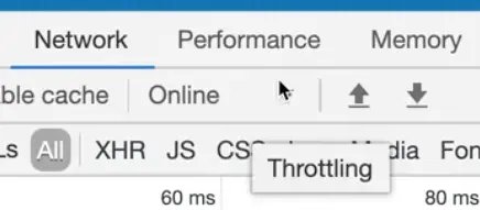 dev tools showing network panel