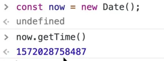 getTime method of date returning milliseconds since January 1, 1970