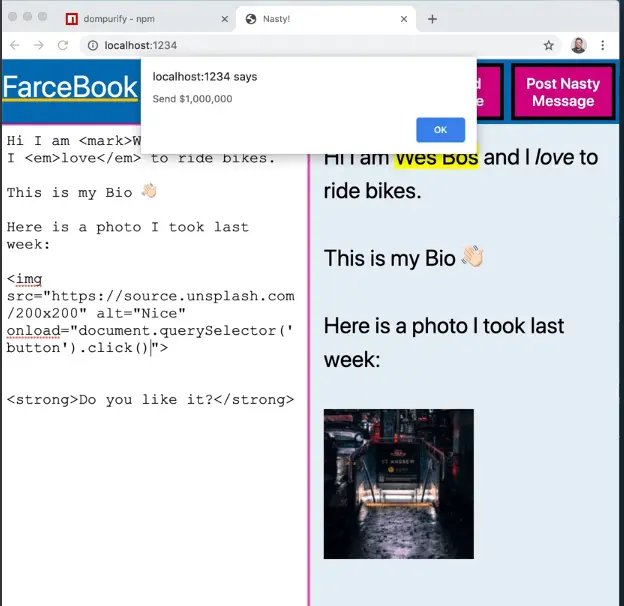 send $1000000 in alert using javascript code