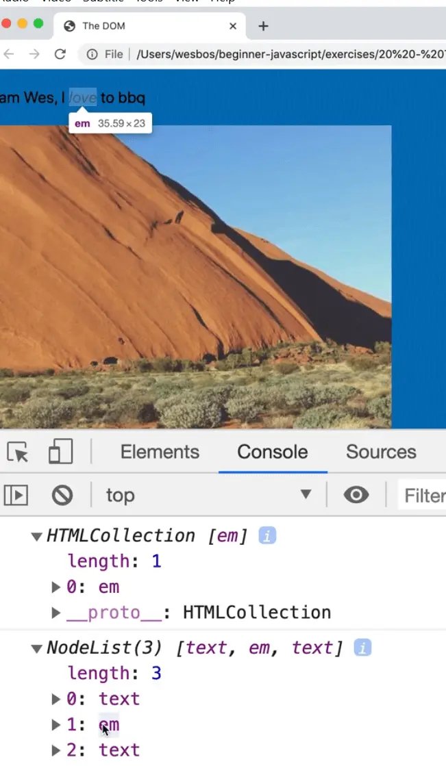 when you hover on an emphasis node in the browser console output it will highlight on the html page