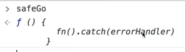 makeSafe function in console