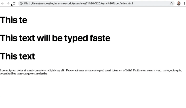gif illustrating the effect of someone typing at different speeds