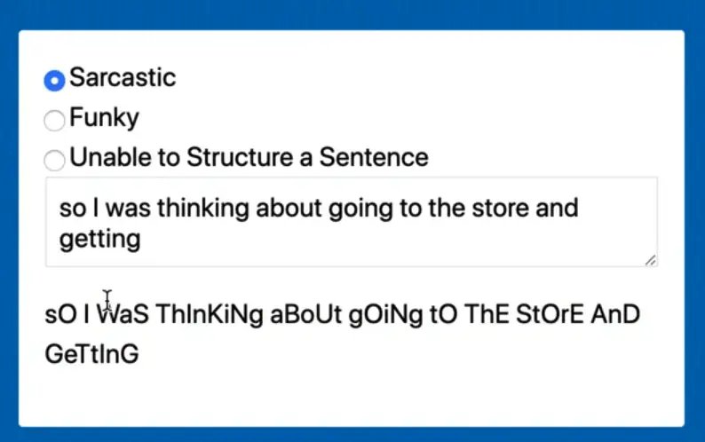 sarcastic text generator