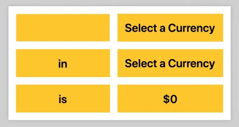 select a currency and on hovering over the form, currency is switched out to usd