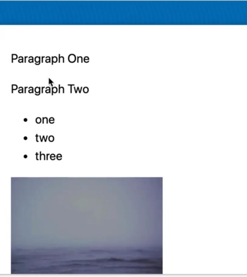 rendered page with multiple paragaphs above list