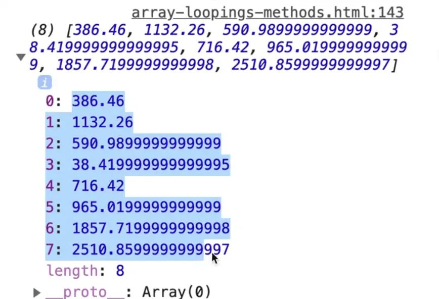 creating a new array named totalWithTax by multiplying 1.13 to every item of the orderTotals array
