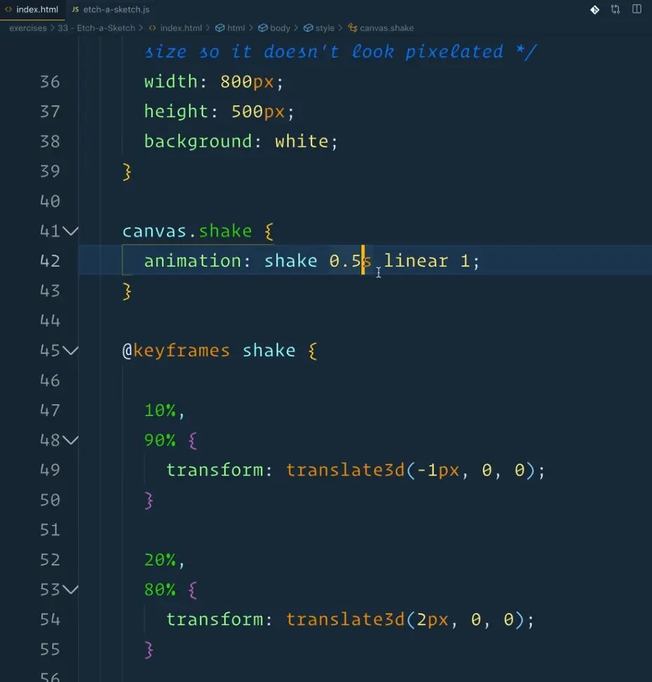 Editor showing CSS code