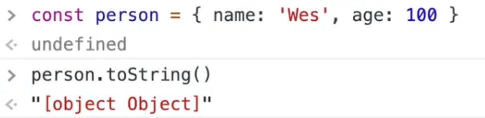 calling toString() on an object