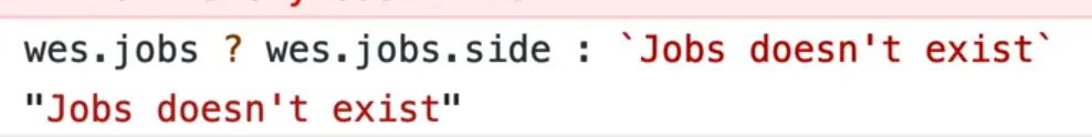 browser console output showing a check if attribute is assigned or not