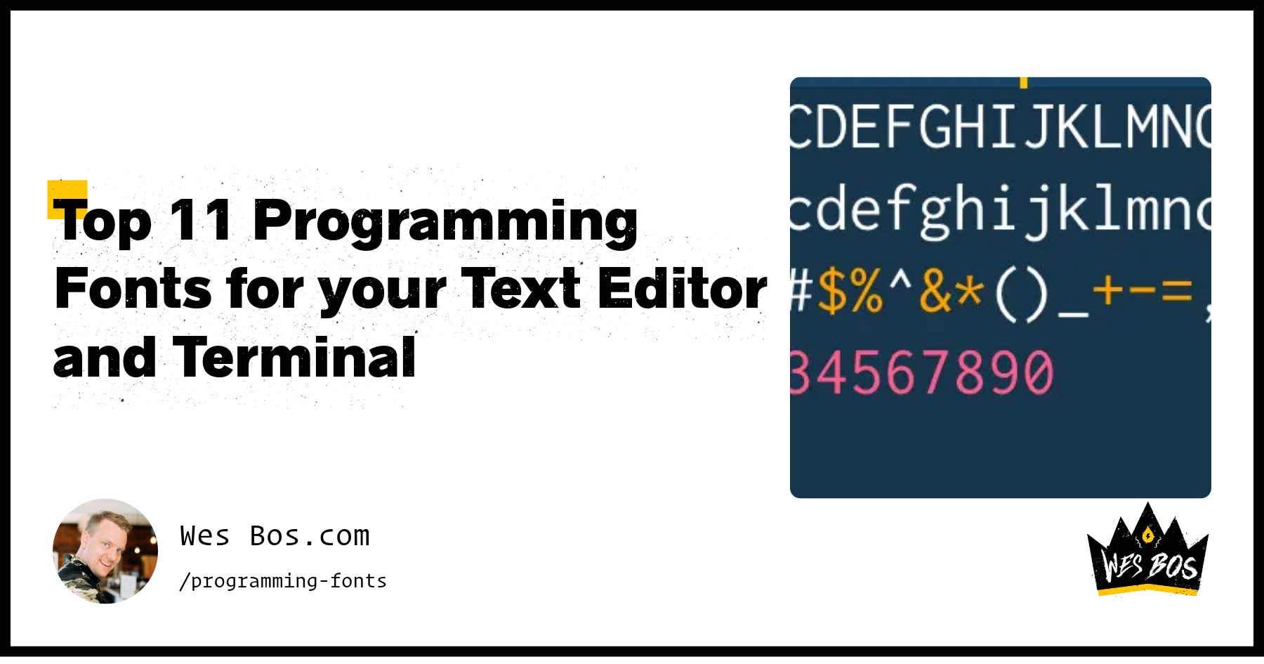 Top 11 Programming Fonts for your Text Editor and Terminal - Wes Bos