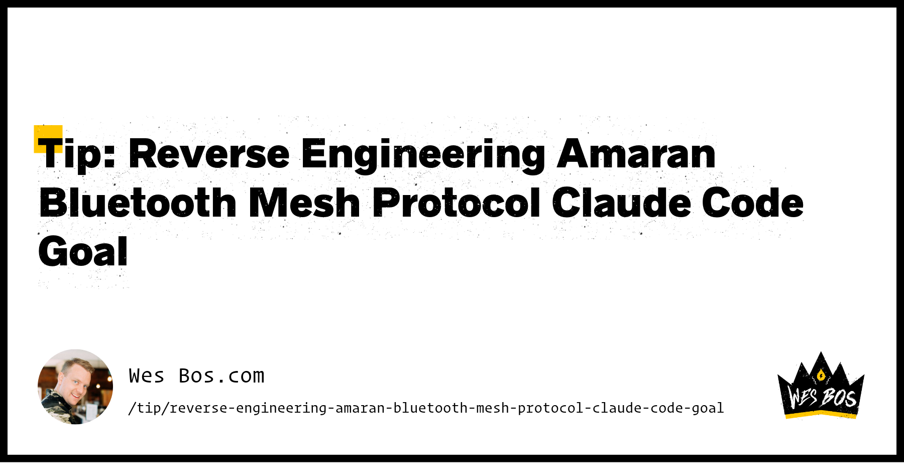 Tip: Reverse Engineering Amaran Bluetooth Mesh Protocol Claude Code ...